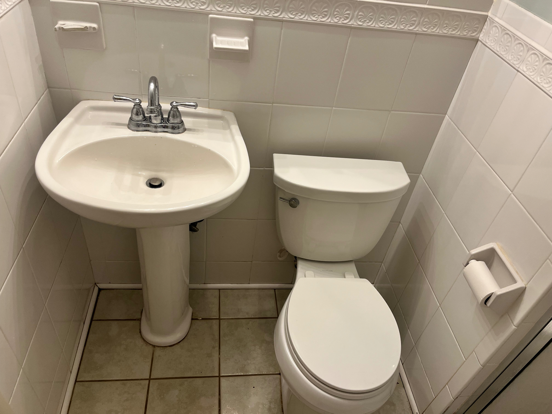 Bathroom & tile floor cleaning — after